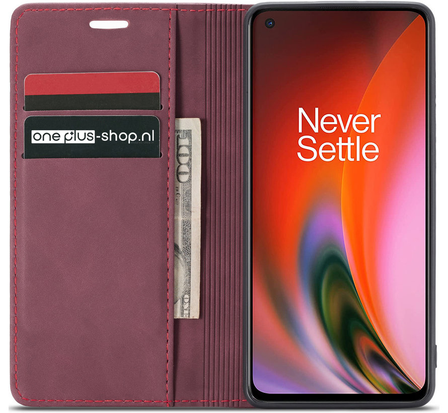 OnePlus Nord 2 Wallet Case Vintage Leather Purple