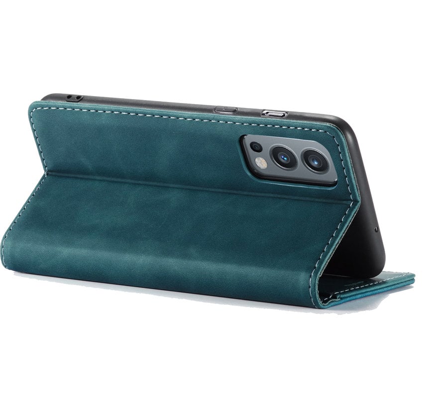 OnePlus Nord 2 Wallet Case Vintage Leather Blue