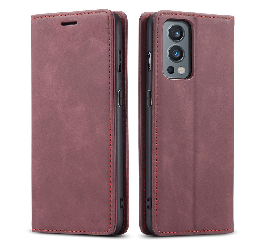 OnePlus Nord 2 Wallet Case Vintage Leather Purple