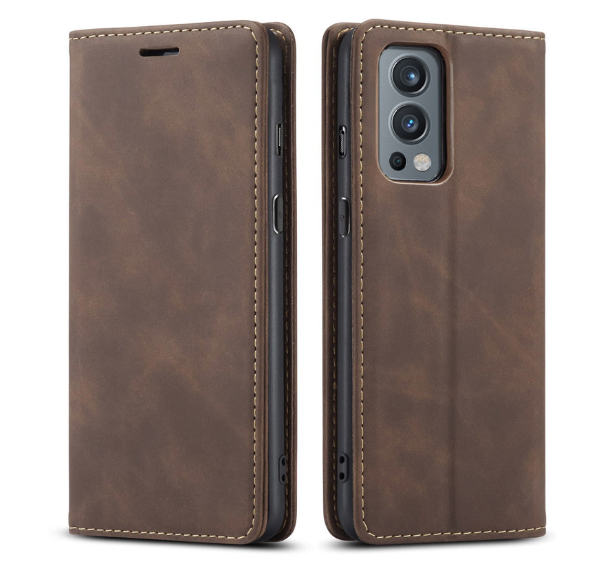 OnePlus Nord 2 Wallet Case Vintage Leather Brown