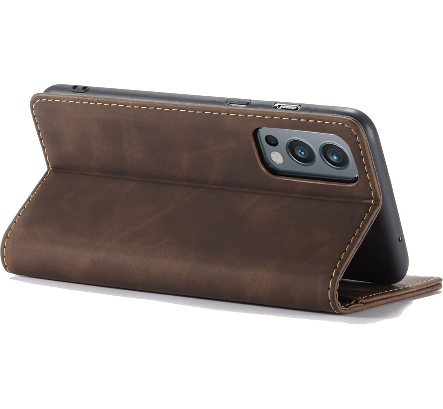 OnePlus Nord 2 Wallet Case Vintage Leather Brown