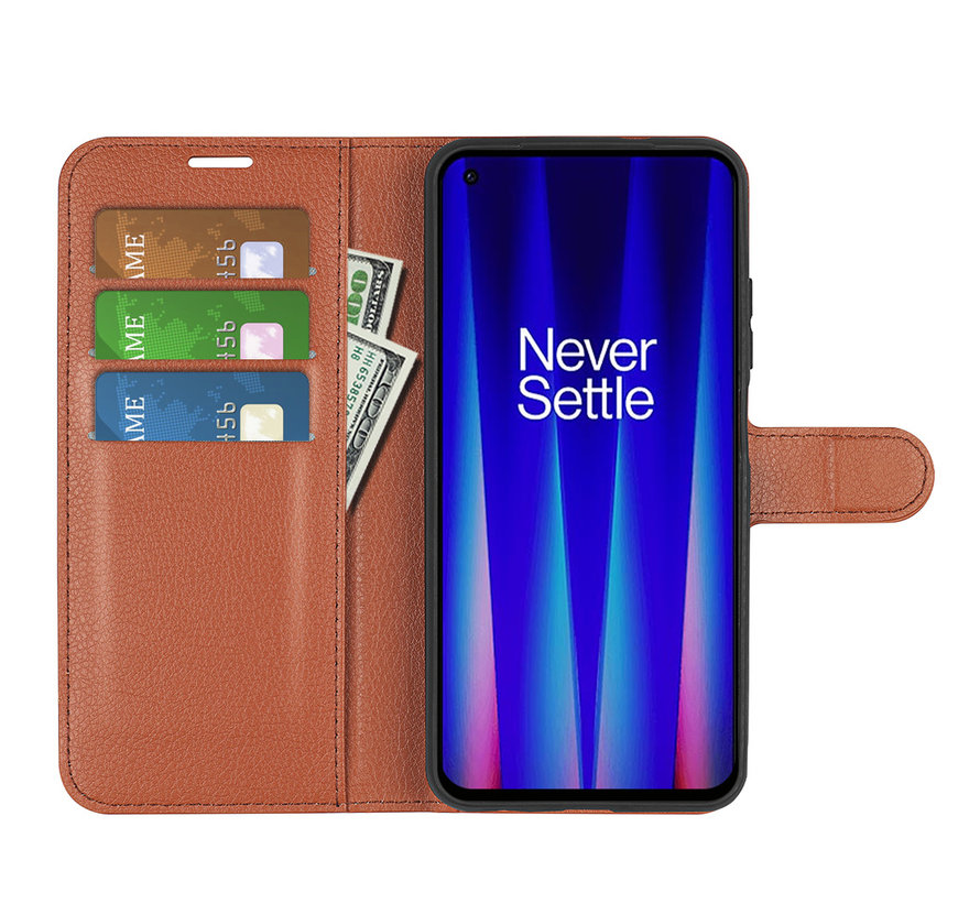 OnePlus Nord CE 2 Wallet Flip Case Brown