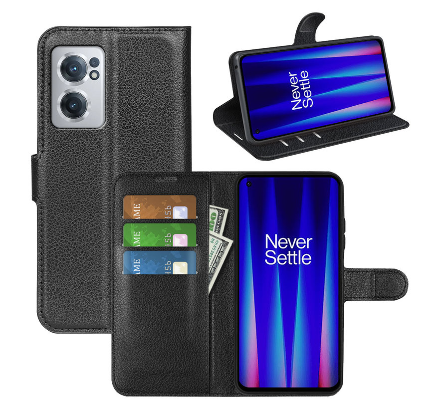 OnePlus Nord CE 2 Wallet Flip Case Zwart