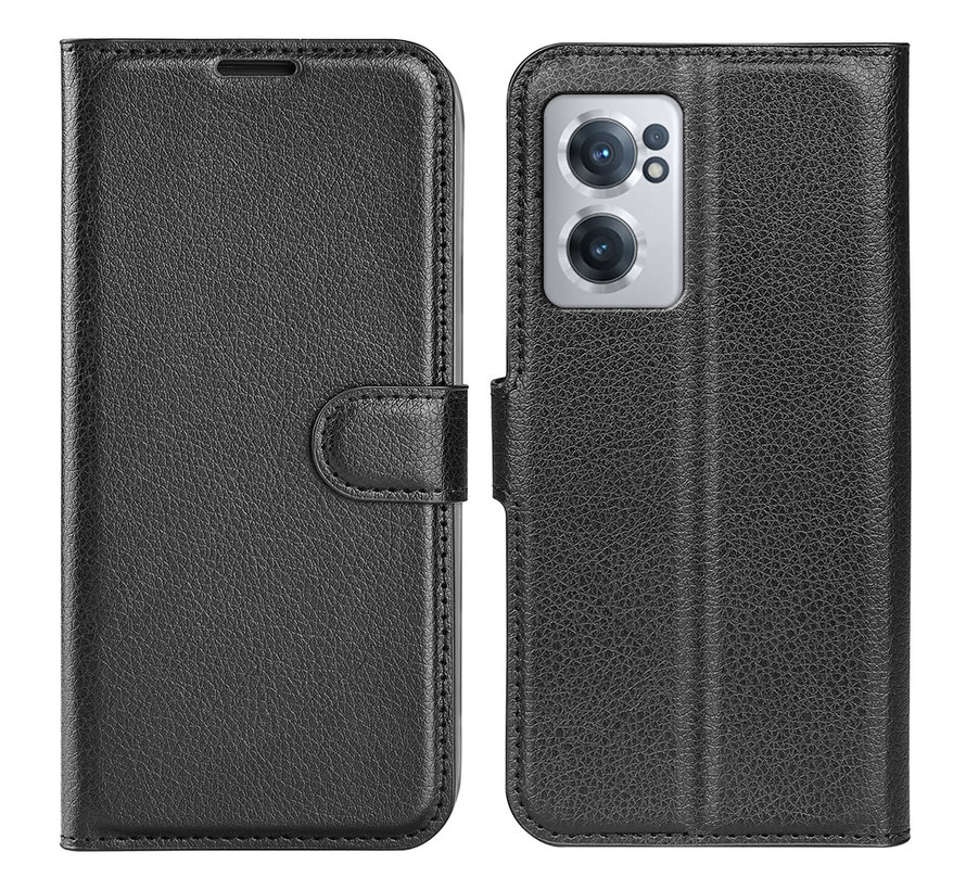 OnePlus Nord CE 2 Wallet Flip Case Schwarz