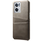 OnePlus Nord CE 2 Hoesje Slim Leder Kaarthouder Grijs