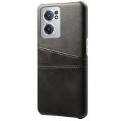 OPPRO OnePlus Nord CE 2 Case Slim Leather Card Holder Black