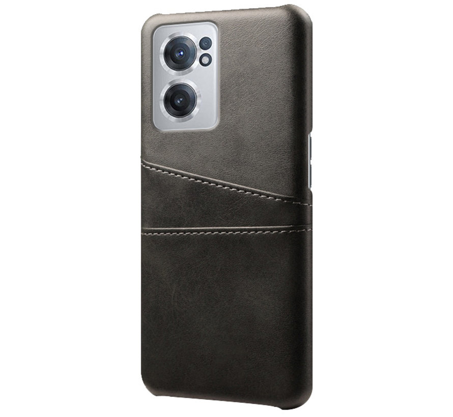 OnePlus Nord CE 2 Case Slim Leather Card Holder Black