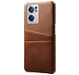 OnePlus Nord CE 2 Case Slim Leather Card Holder Brown