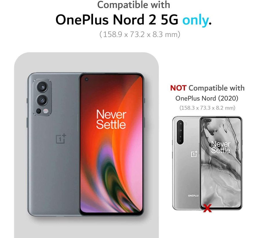 OnePlus Nord 2 Hoesje Merge Mat Zwart