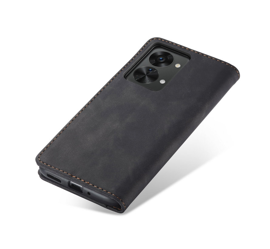 OnePlus Nord 2T Wallet Case Vintage Leather Black