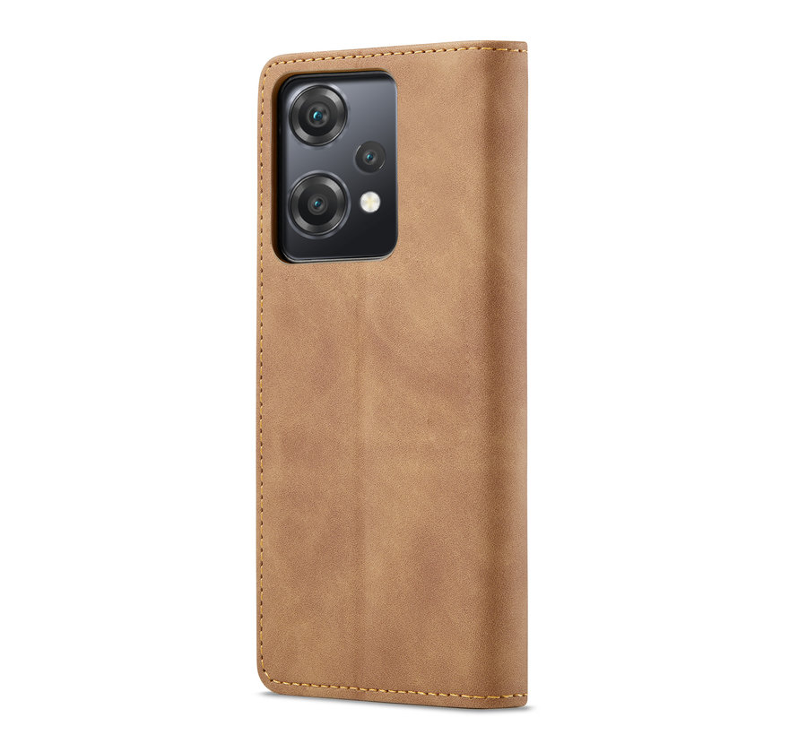 OnePlus Nord CE 2 Lite Wallet Case Vintage Leather Beige