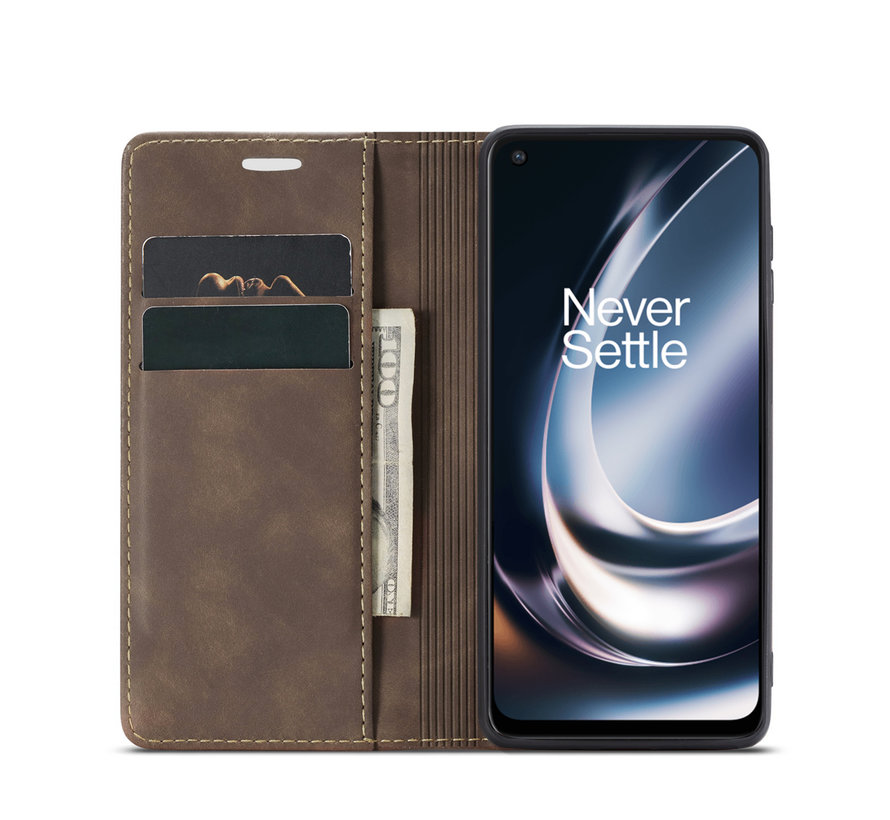 OnePlus Nord CE 2 Lite Wallet Case Vintage Leather Brown