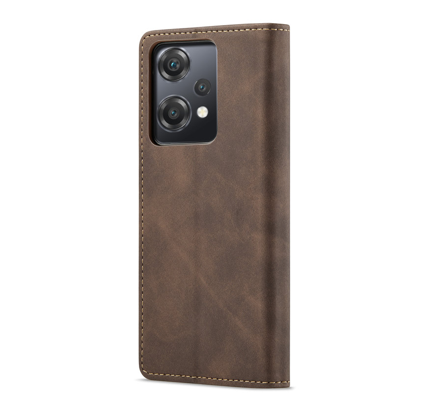 OnePlus Nord CE 2 Lite Wallet Case Vintage Leather Brown