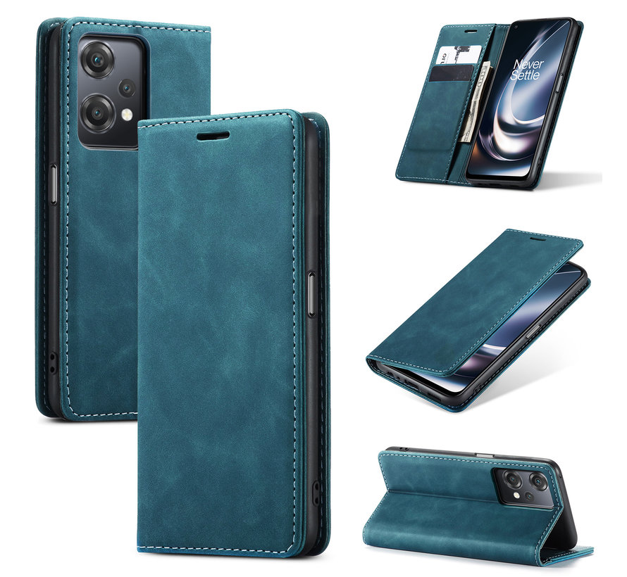 OnePlus Nord CE 2 Lite Wallet Case Vintage Leather Blue