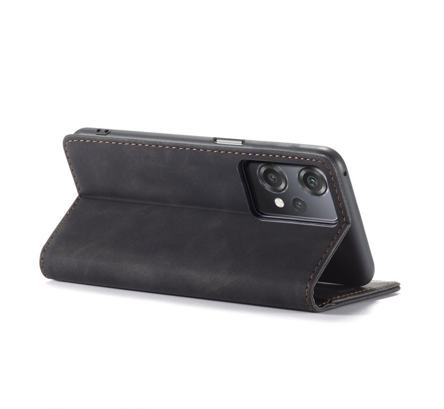 OnePlus Nord CE 2 Lite Wallet Hoesje Vintage Leder Zwart