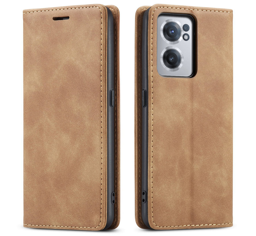 OnePlus Nord CE 2 Wallet Case Vintage Leather Beige