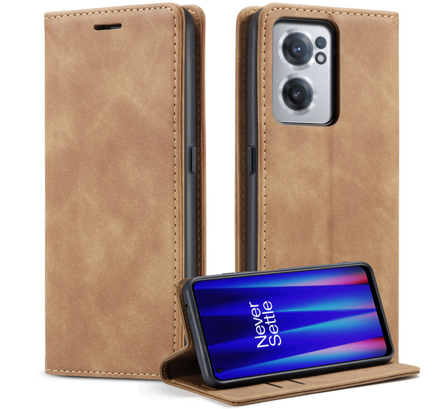 OnePlus Nord CE 2 Wallet Case Vintage Leather Beige