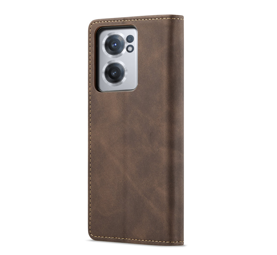 OnePlus Nord CE 2 Wallet Case Vintage Leather Brown