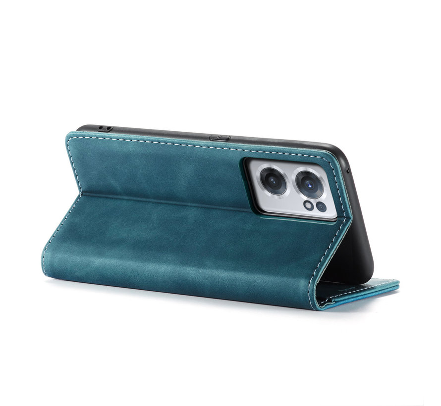 OnePlus Nord CE 2 Wallet Case Vintage Leather Blue