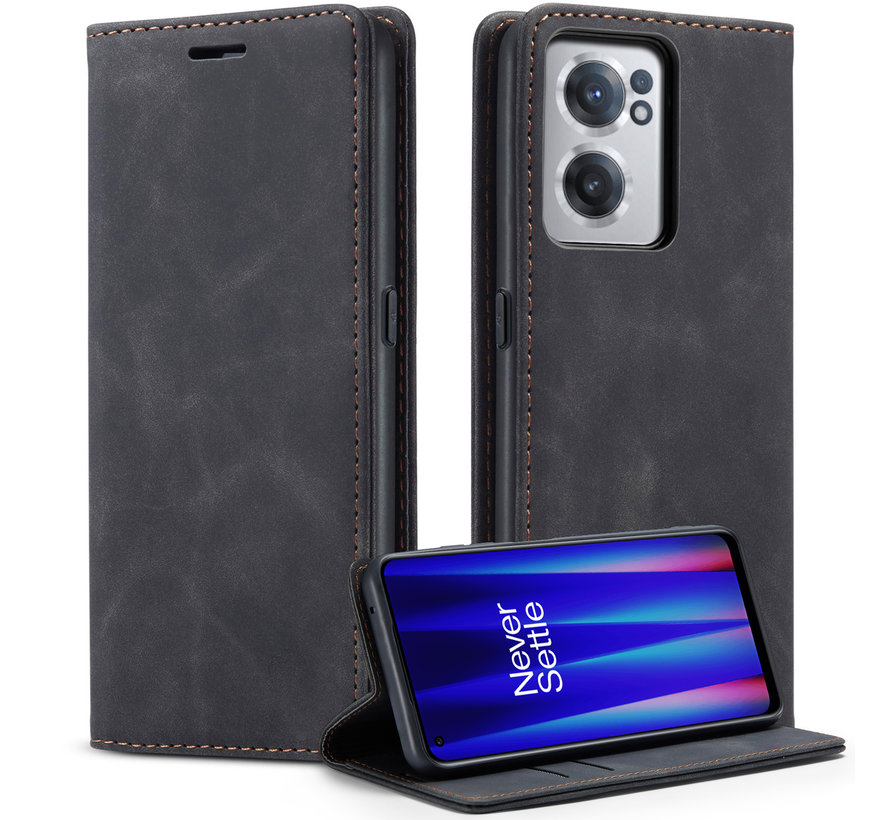 OnePlus Nord CE 2 Wallet Case Vintage Leather Black