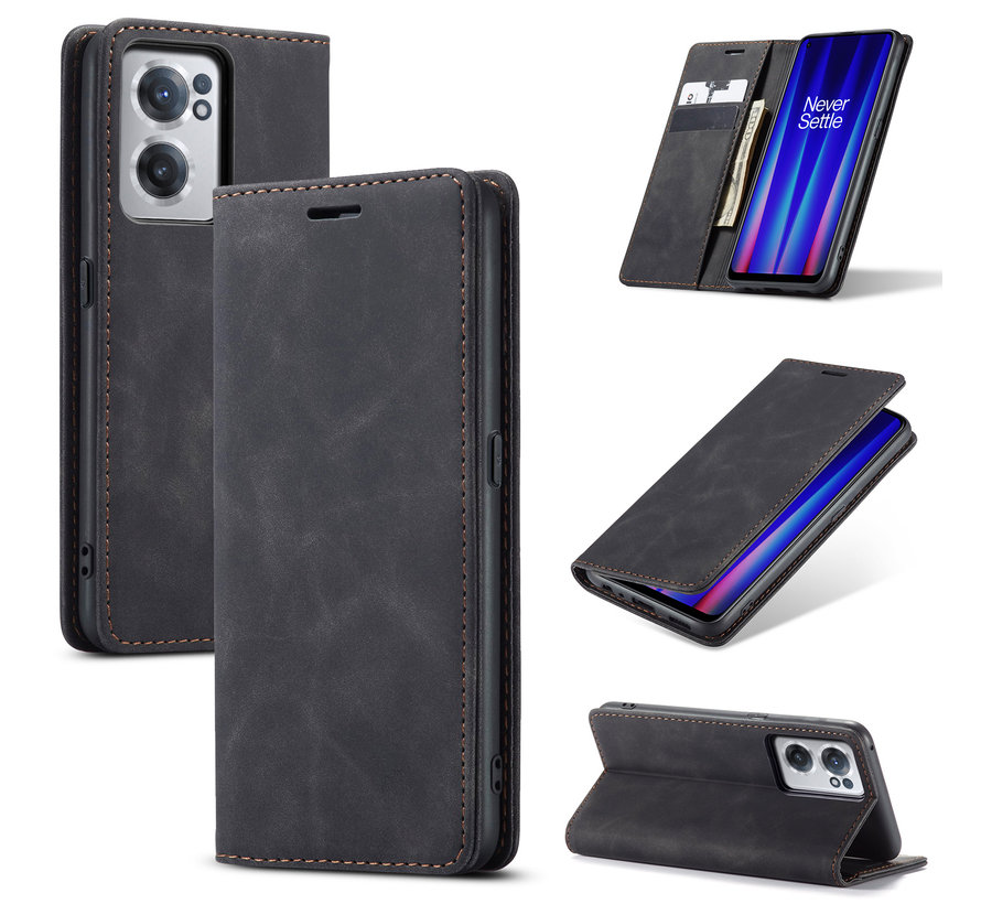 OnePlus Nord CE 2 Wallet Case Vintage Leather Black