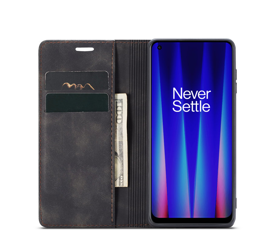 OnePlus Nord CE 2 Wallet Case Vintage Leather Black