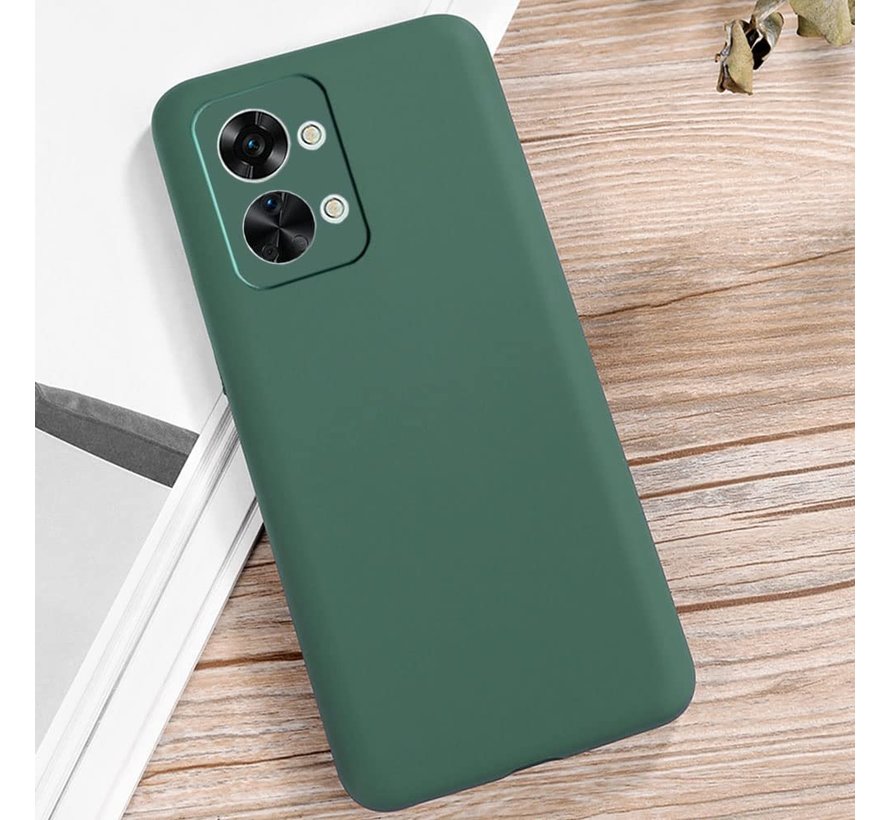 OnePlus Nord 2T Case Flüssiges Silikongrün