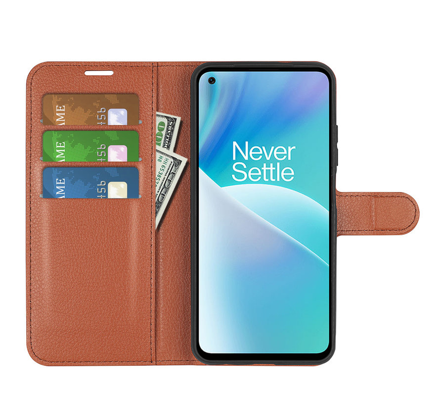 OnePlus Nord 2T Wallet Flip Case Brown