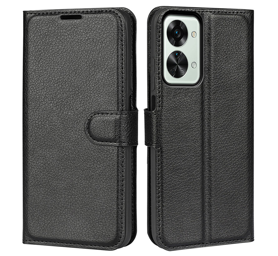 OnePlus Nord 2T Wallet Flip Case Zwart