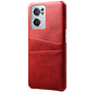 OnePlus Nord CE 2 Hülle Slim Leder Kartenhalter Rot