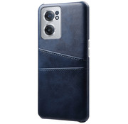 ProGuard OnePlus Nord CE 2 Hoesje Slim Leder Kaarthouder Blauw