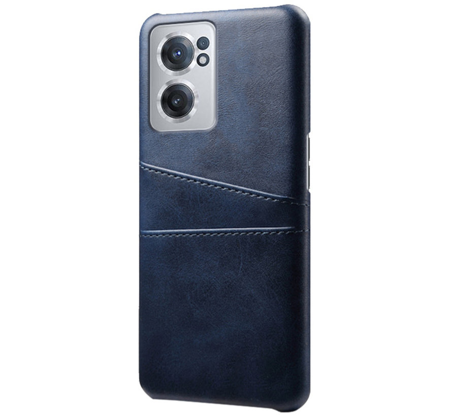 OnePlus Nord CE 2 Case Slim Leather Card Holder Blue