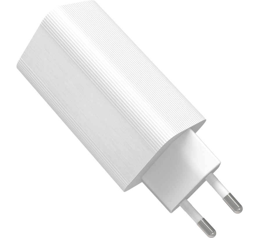 65W 2x USB-C und USB-A Schnellladegerät GaN