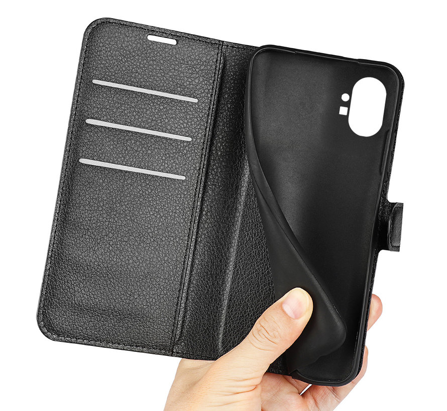 Nothing Phone (1) Wallet Flip Case Black