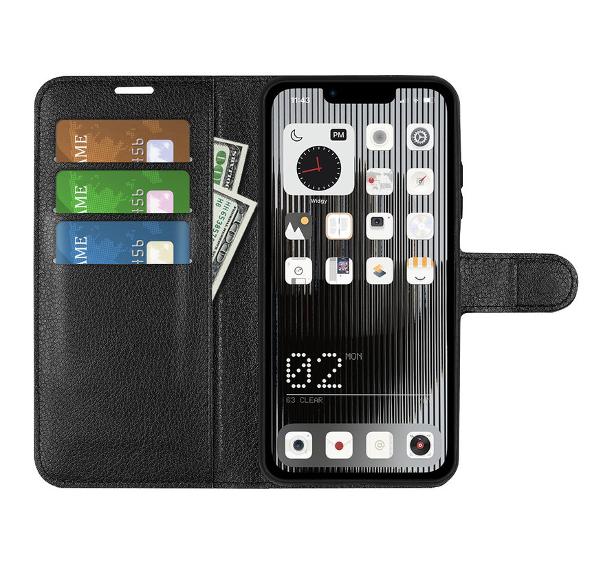 Nothing Phone (1) Wallet Flip Case Black