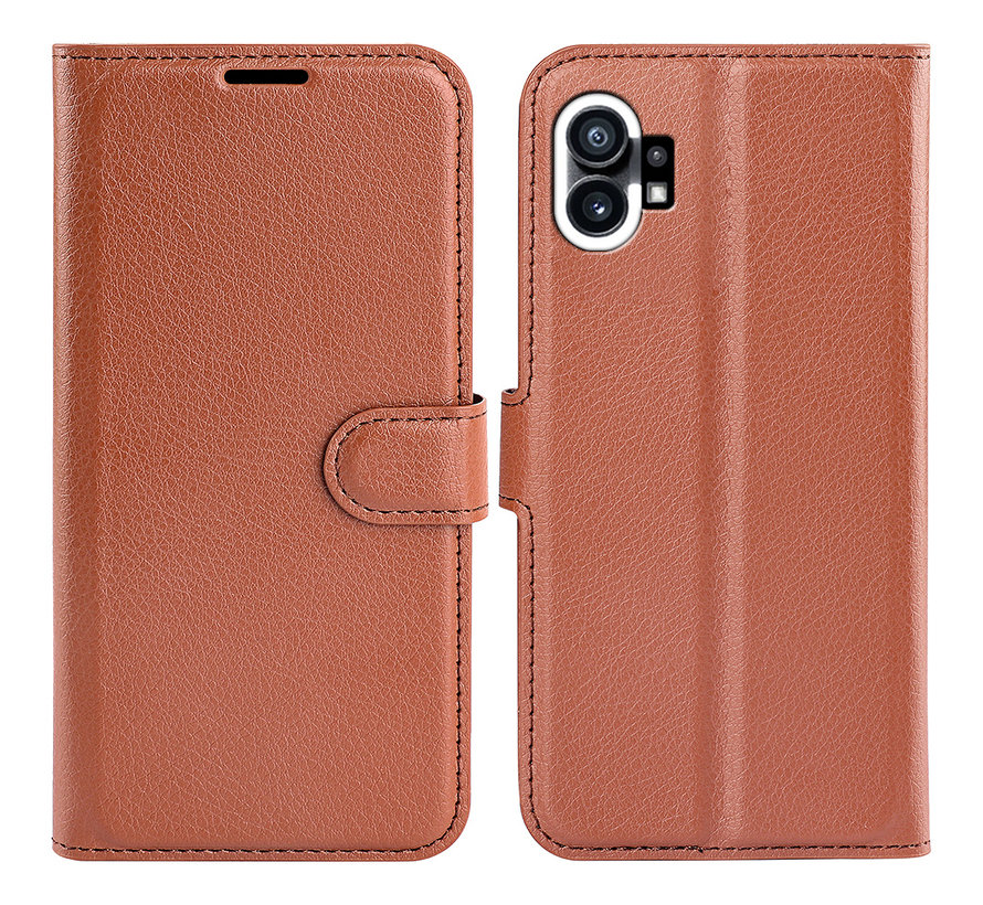 Nothing Phone (1) Wallet Flip Case Brown