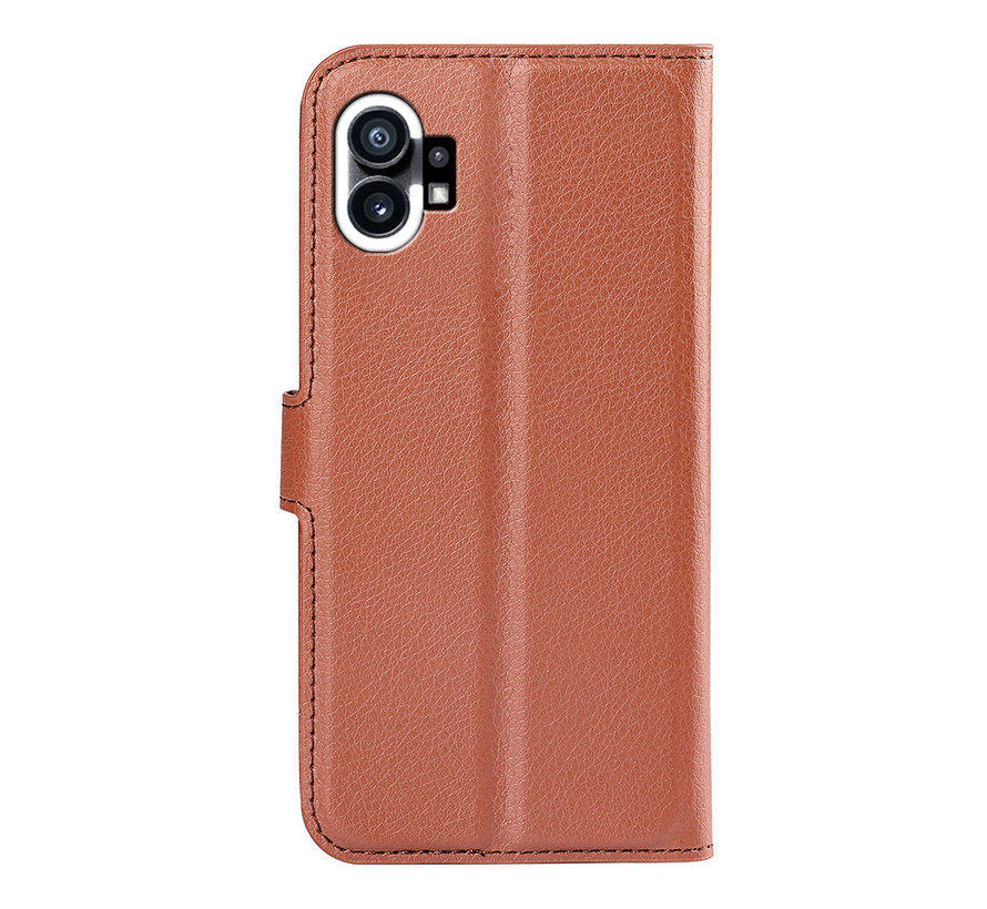 Nothing Phone (1) Wallet Flip Case Brown