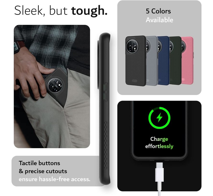 OnePlus 11 Case MergeGrip DualShield Black
