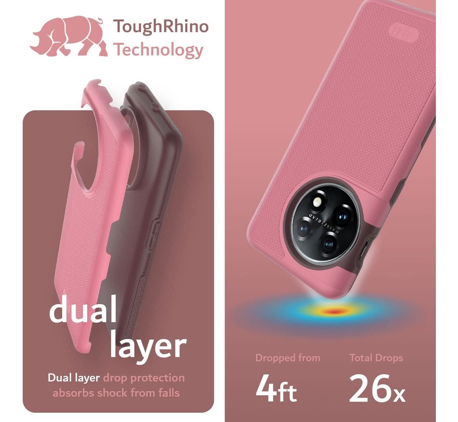 OnePlus 11 Hülle MergeGrip DualShield Pink