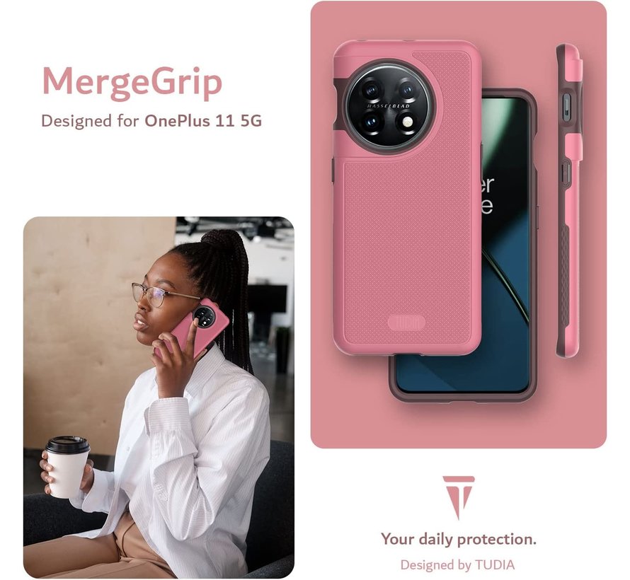 OnePlus 11 Case MergeGrip DualShield Pink