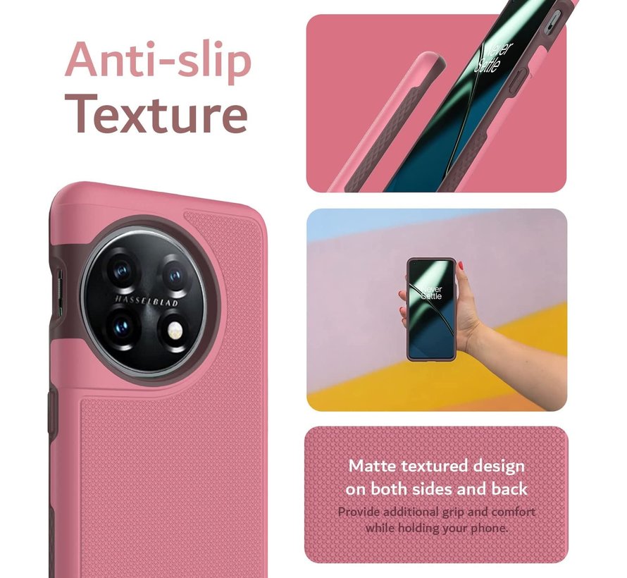 OnePlus 11 Case MergeGrip DualShield Pink