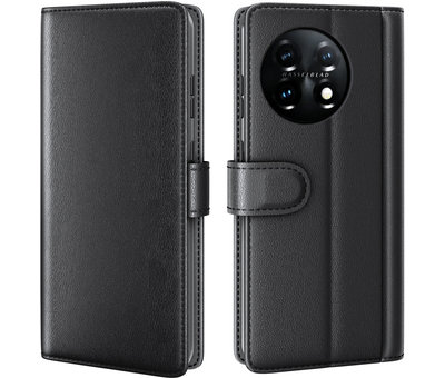 ProGuard OnePlus 11 Wallet Hoesje Echt Leder Zwart