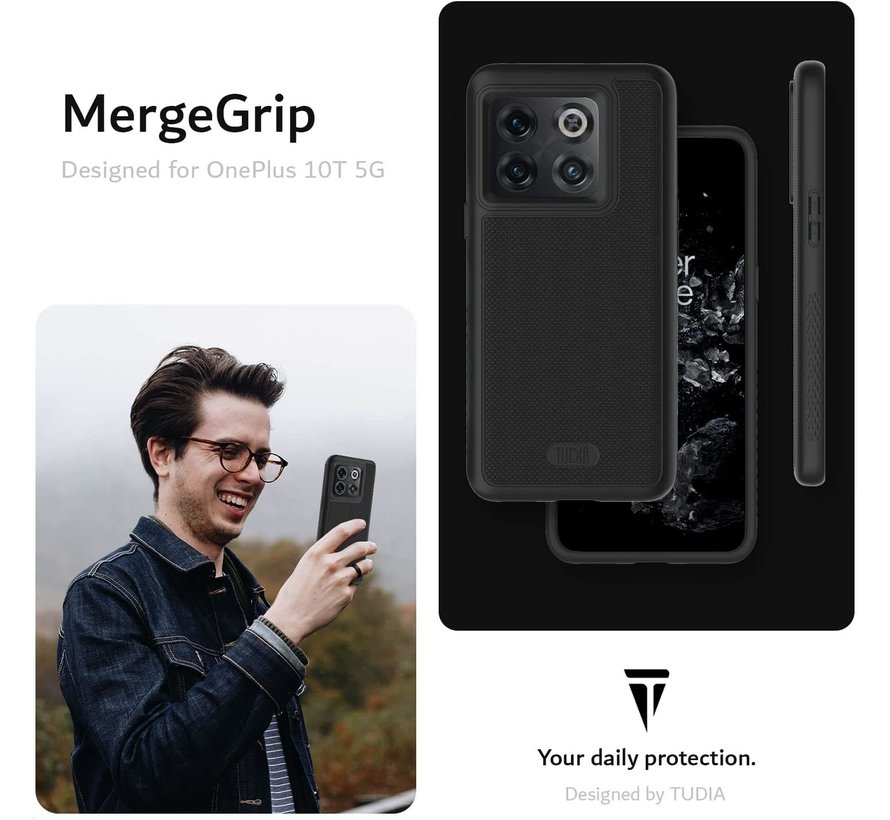 OnePlus 10T Case MergeGrip DualShield Black