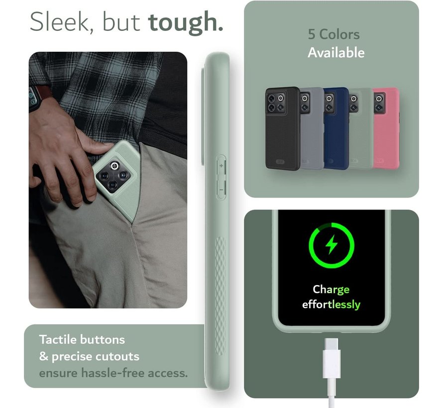 OnePlus 10T Hülle MergeGrip DualShield Grün