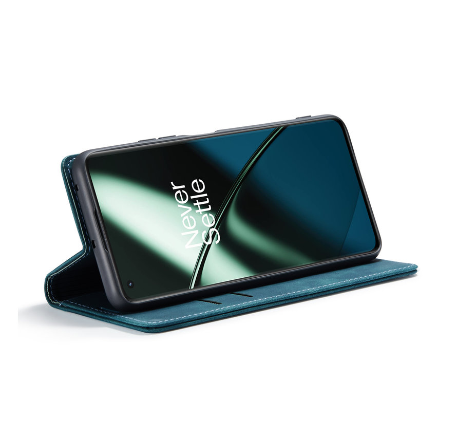 OnePlus 11 Wallet Case Vintage Leder Blau