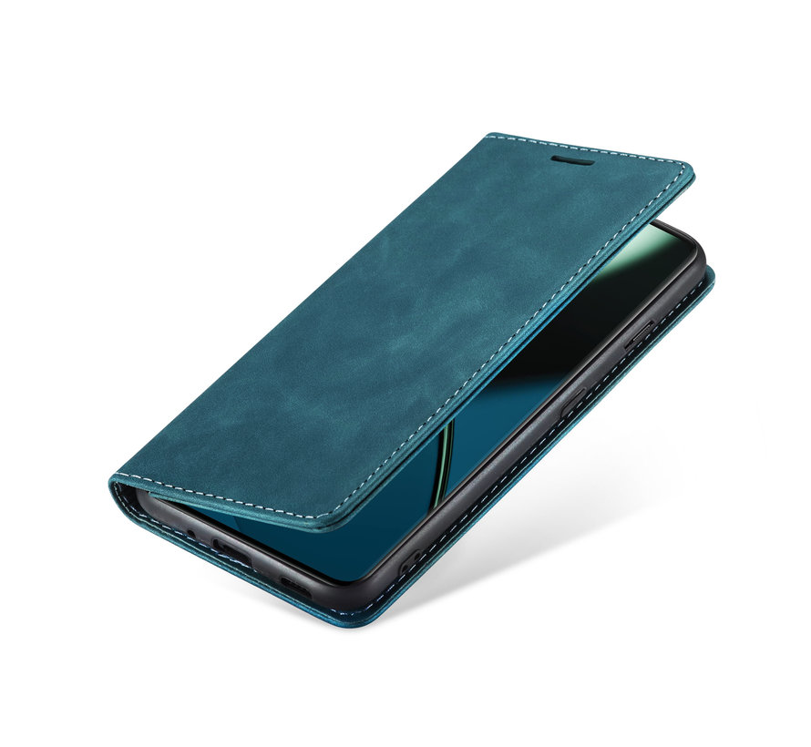 OnePlus 11 Wallet Case Vintage Leather Blue