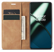 ProGuard OnePlus 11 Wallet Hoesje Vintage Leder Bruin