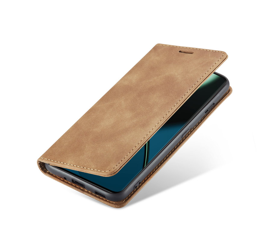 OnePlus 11 Wallet Case Vintage Leder Braun