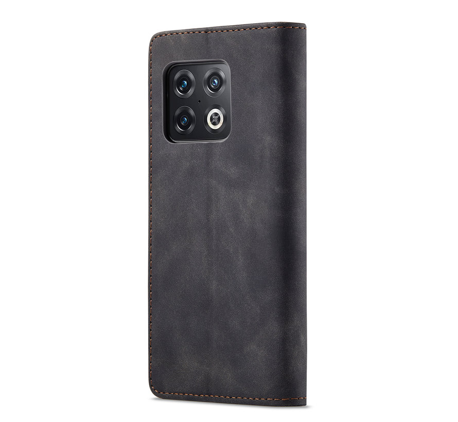 OnePlus 10 Pro Wallet Case Vintage Leather Black