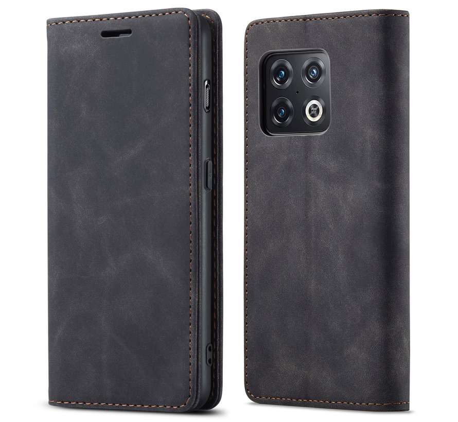 OnePlus 10 Pro Wallet Case Vintage Leather Black